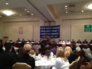 Image of Jennifer D'Angelo at the Chamber of Commerce annual meeting.